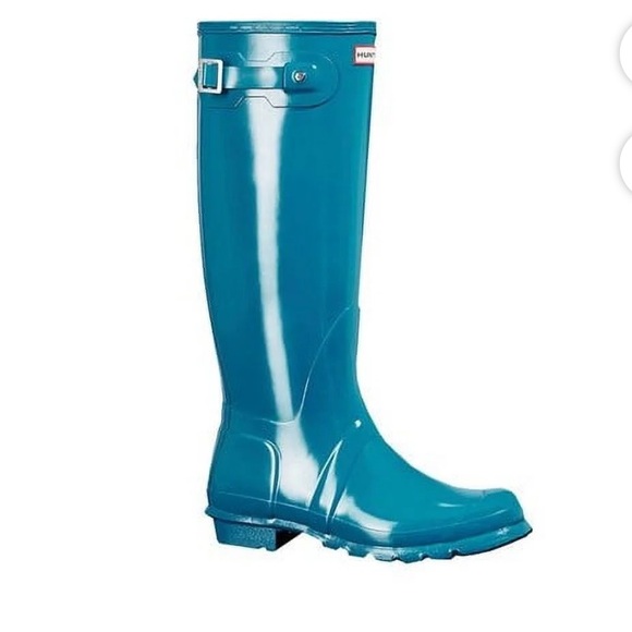 Hunter Classic Vintage - Teal Boots- Sz. US 8M - Picture 3 of 10